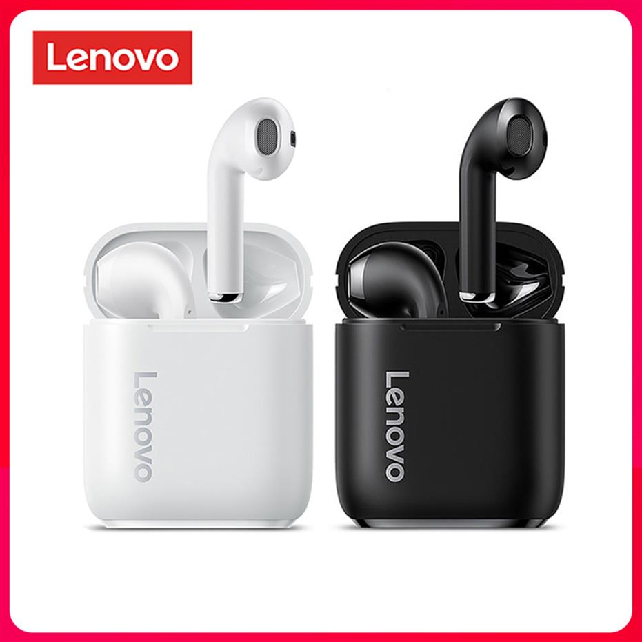 

Lenovo LP2 Wirless Bluetooth 5.0 Earphones Stereo Bass Touch Control Wireless Headphone Sports Earbuds Waterproof Headset Mic220f, White