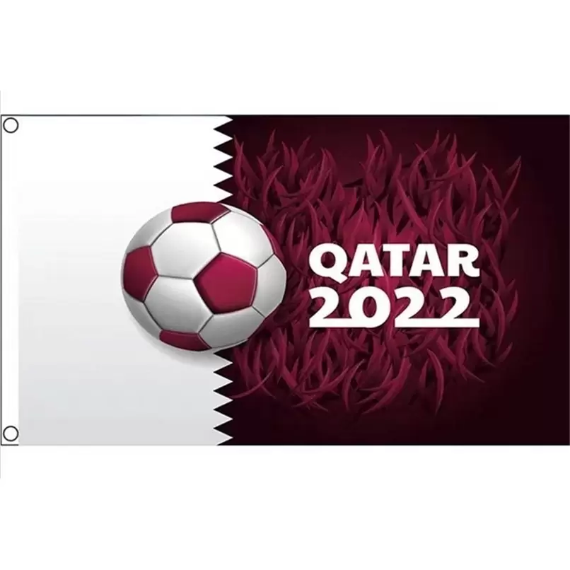 

5ft x 3ft 2022 Qatar World Cup Flag 150x90CM 60x35 Inch outdoor garden banner 32 top team country football soccor fans favor party decoration ornaments flags