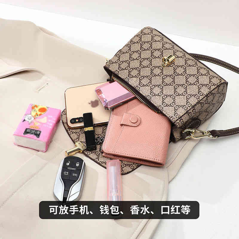 

Handbags 70% Off Bag women's high sense 2022 new messenger bag versatile printed sling one shoulder small purses, Brown