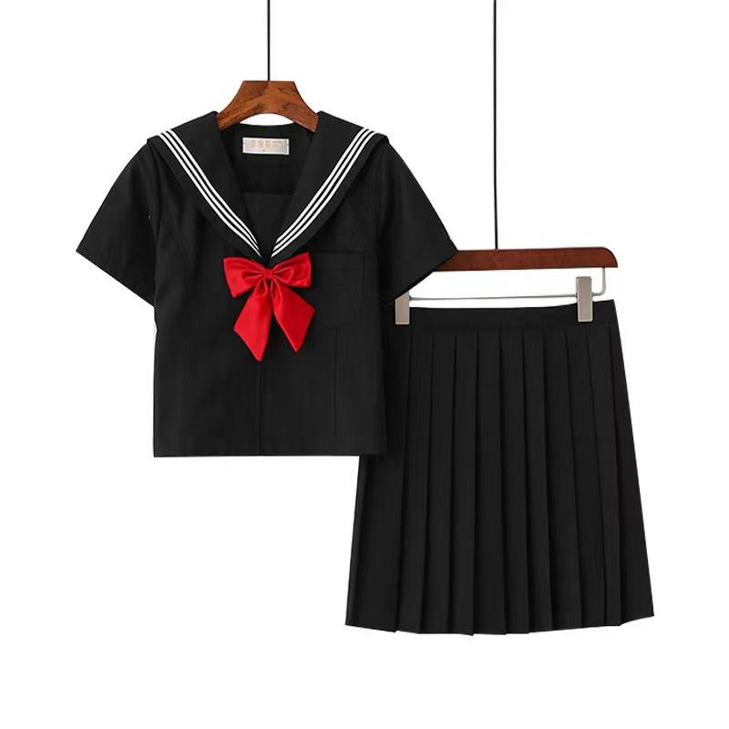 

Clothing Sets Japanese Uniforms Black Cute Sailor Suit High School Long Sleeve Tops Pleated Skirt Full Cosplay Jk Costume S-xxlClothing, Suit a