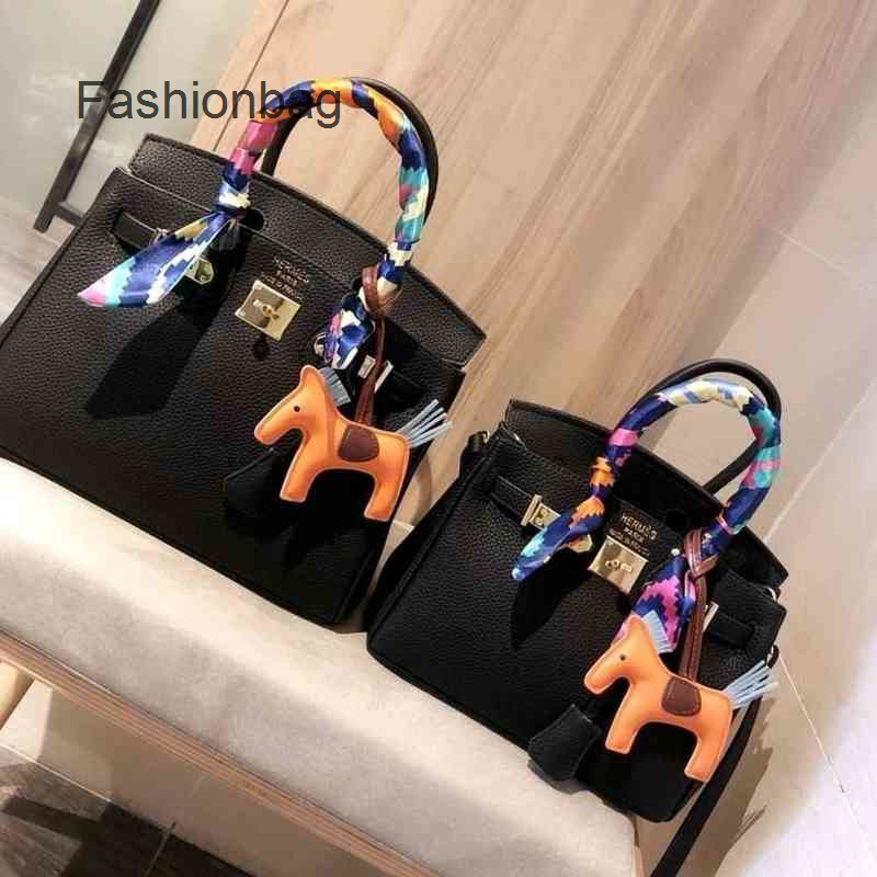 

Designer Bag Hermee Leather Bags Birkins Shoulder Handbags Colors Lychee Handbag Asca, 25cm