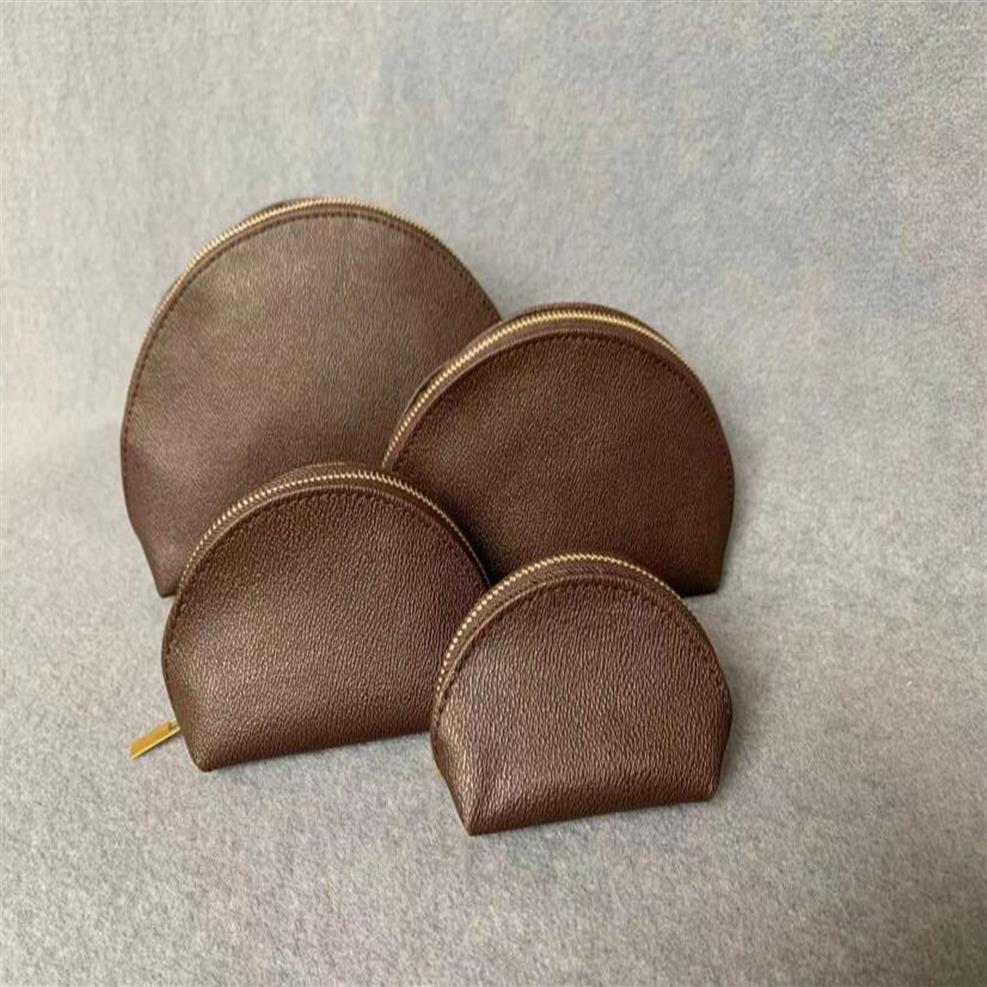 

2022 Women cosmetic bags organizer famous makeup bag travel pouch make up bag ladies cluch purses organizador toiletry bag 4pcs se225K, Brown