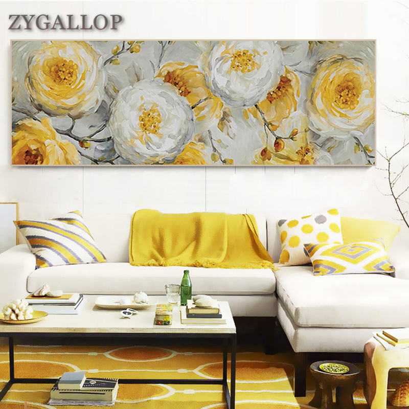 

Canvas Print Flower Oil Painting Scandinavian Decor Posters and Prints Large Peony Wall Painting Living Room Decorative Pictures