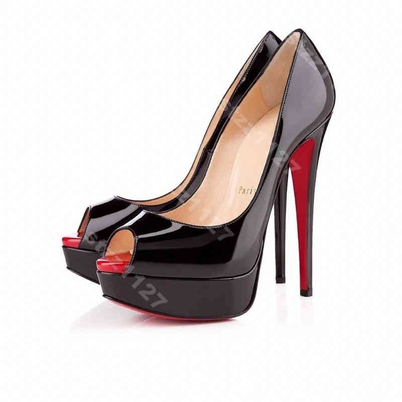 Summer Femme Robes en cuir peeptoe rouge Pump Pump magnifique couleurs en forme de somptueuse fêtard robe de fête talon mjkl0001