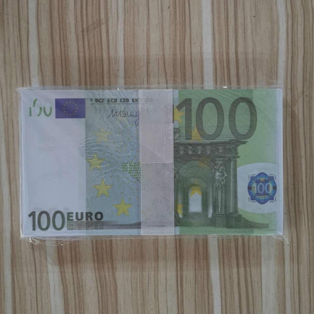 

100 Prop Faux Billet Euro Collections Money Atmosphere Stage Bar Party Toy Presents Banknote Currency Holiday Trick Children Eootm