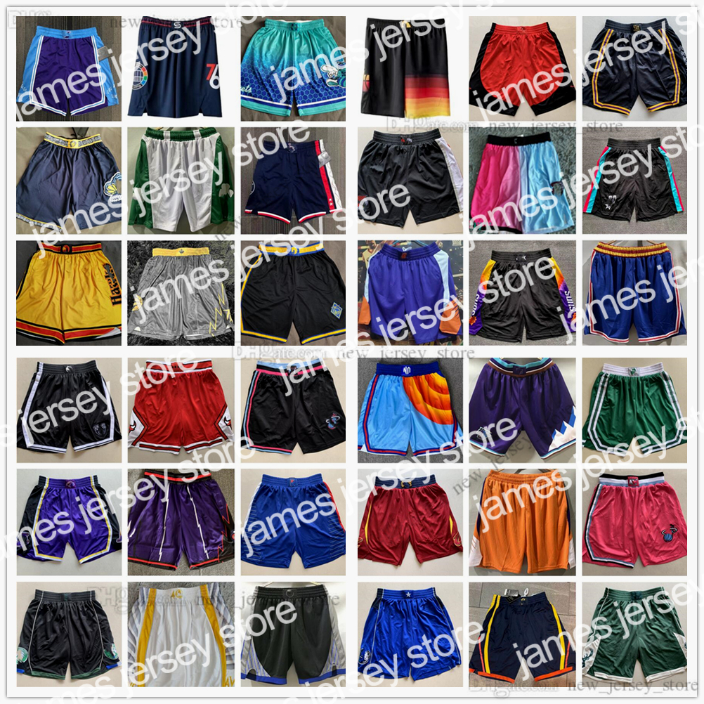 

James James Printed 2022 New City Pockets Basketball Shorts 21-22 Team Short Sport Wear Pant With Pocket City Blue White Black Red Purple Print Good, Printed shorts