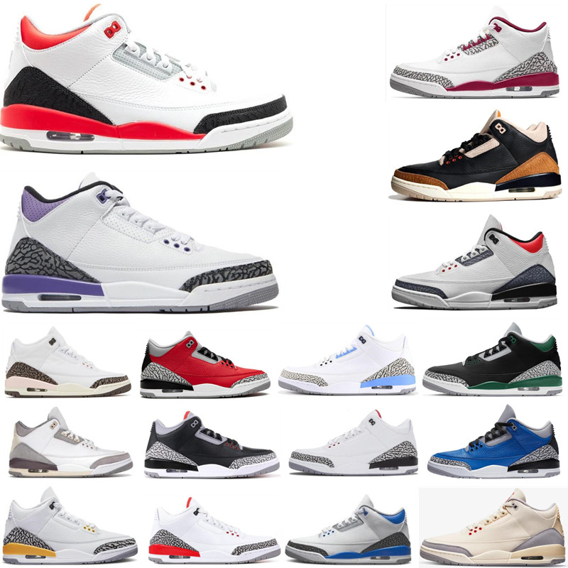

Fire Red Dark Iris 3 3s Basketball Shoes A Ma Maniere AMM Slim Shady PE Performs Halftime Desert Elephant Emerge Men Sneakers Midnight Navy Bred White Black Cement Cat 4, 11s legend blue