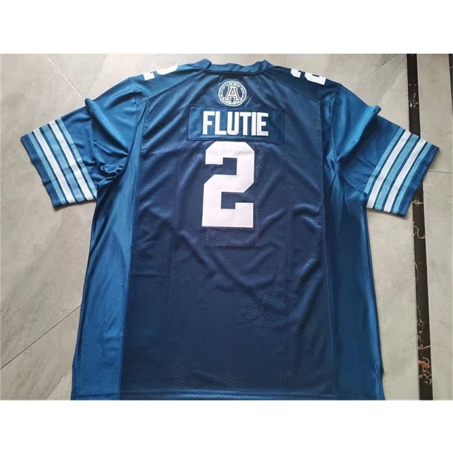 

Uf Chen37 rare Football Jersey Men Youth women VintageToronto Argonauts DOUG FLUTIE High School JERSEYS Size S-5XL custom any name or number, Blue youth s-xl