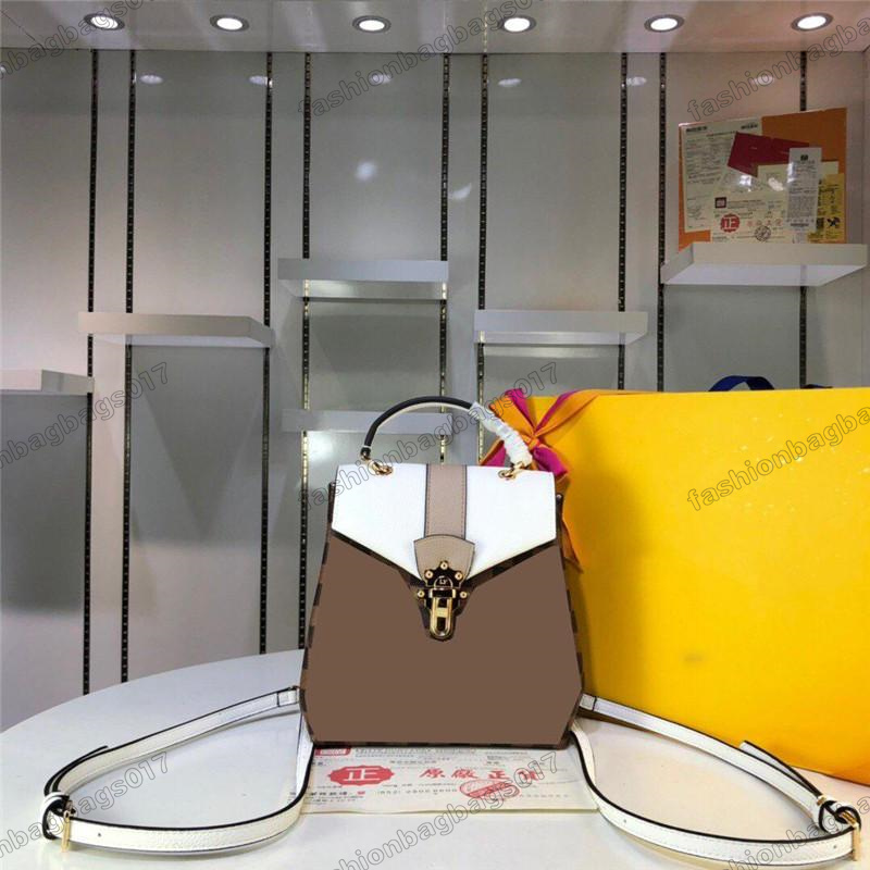 

22SS Luxurys CLAPTONS BACKPACK Aerograms Womens Designer Satchels Damiers Check Canvas With Soft Fine-grained Leather Bag N42262