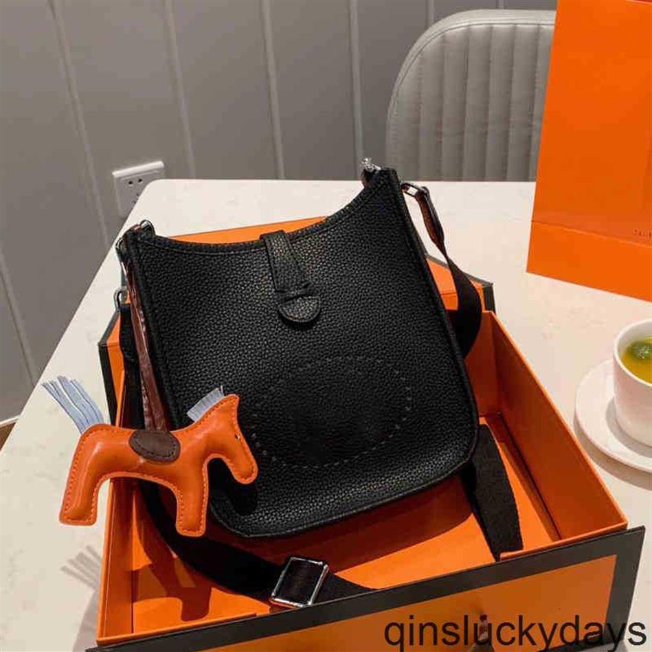 

Luxury h bag Handbags Designer Body Purse Cross Herme Bag Plain Lici Pattern Belt Fasion Letter Widt Lady Classic Genuine Leater S292H, 07(18cm)