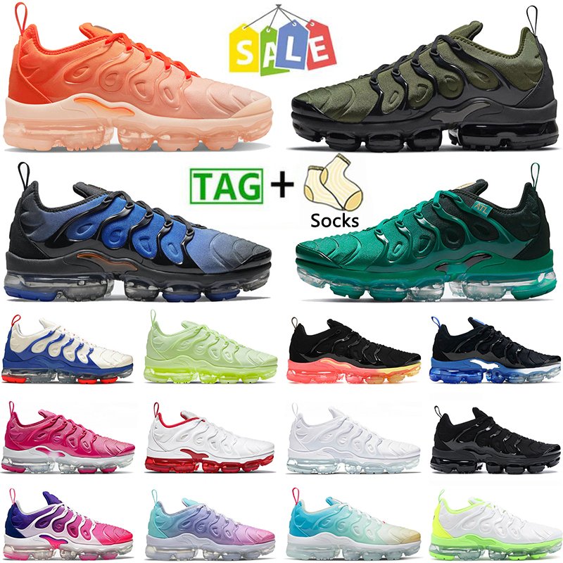 

2022 Tn Plus BIG SIZE 13 Men Women Running Shoes Orange Gradients Dark Russet Worldwide All White Black Royal Midnight Navy Atlanta Tns Off Trainers Sneakers 47, D46 creamsicle 36-47 (2)