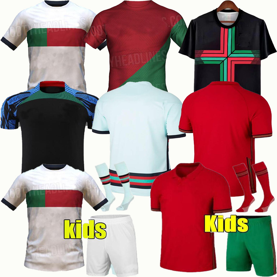 

2022 2023 Portuguesa JOAO FELIX soccer jerseys RUBEN NEVES BRUNO RONALDO FERNANDES Portugieser 22 23 Portuguese football shirt Men Kids kit set DIEGO J. OTAVIO 3XL 4XL, 2022 adult