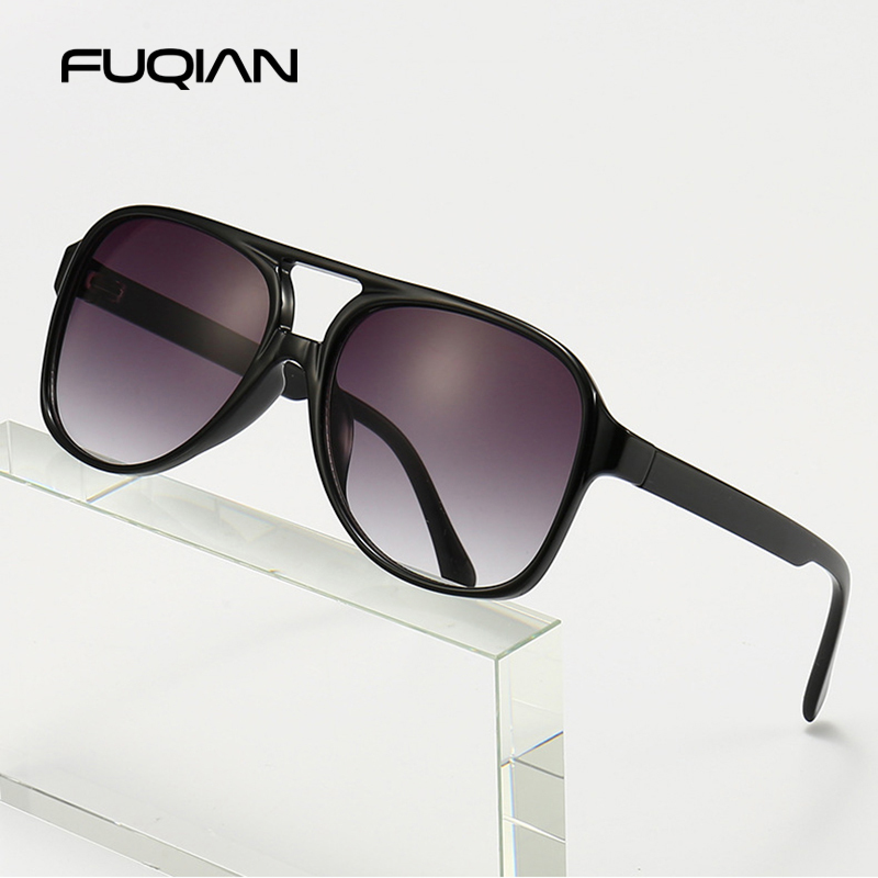 

FUQIAN Retro Oversized Sunglasses Men Women Fashion Pilot Polarized Sun Glasses For Unisex Vintage Gradient Outdoor Eyewear 220510