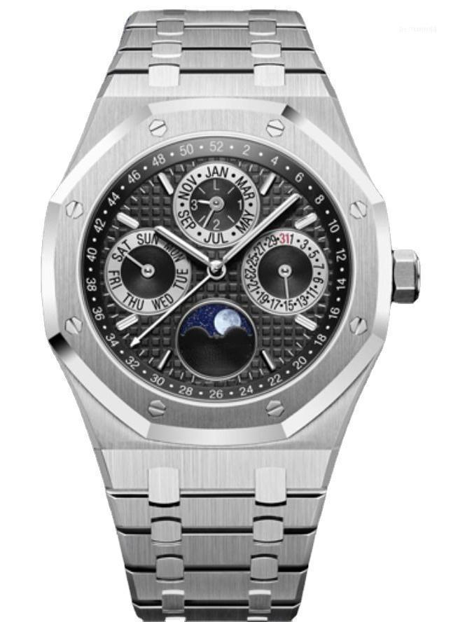 

Wristwatches Men Watch Automatic Mechanical GMT Moon Phase Blue BlackWristwatches