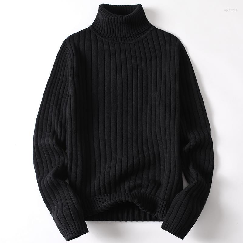 

Men's Sweaters Men's Turtleneck Casual Sweater Warm Bottoming Male Solid Color Long Sleeve Pullover Knitted L03Men's Olga22, Black