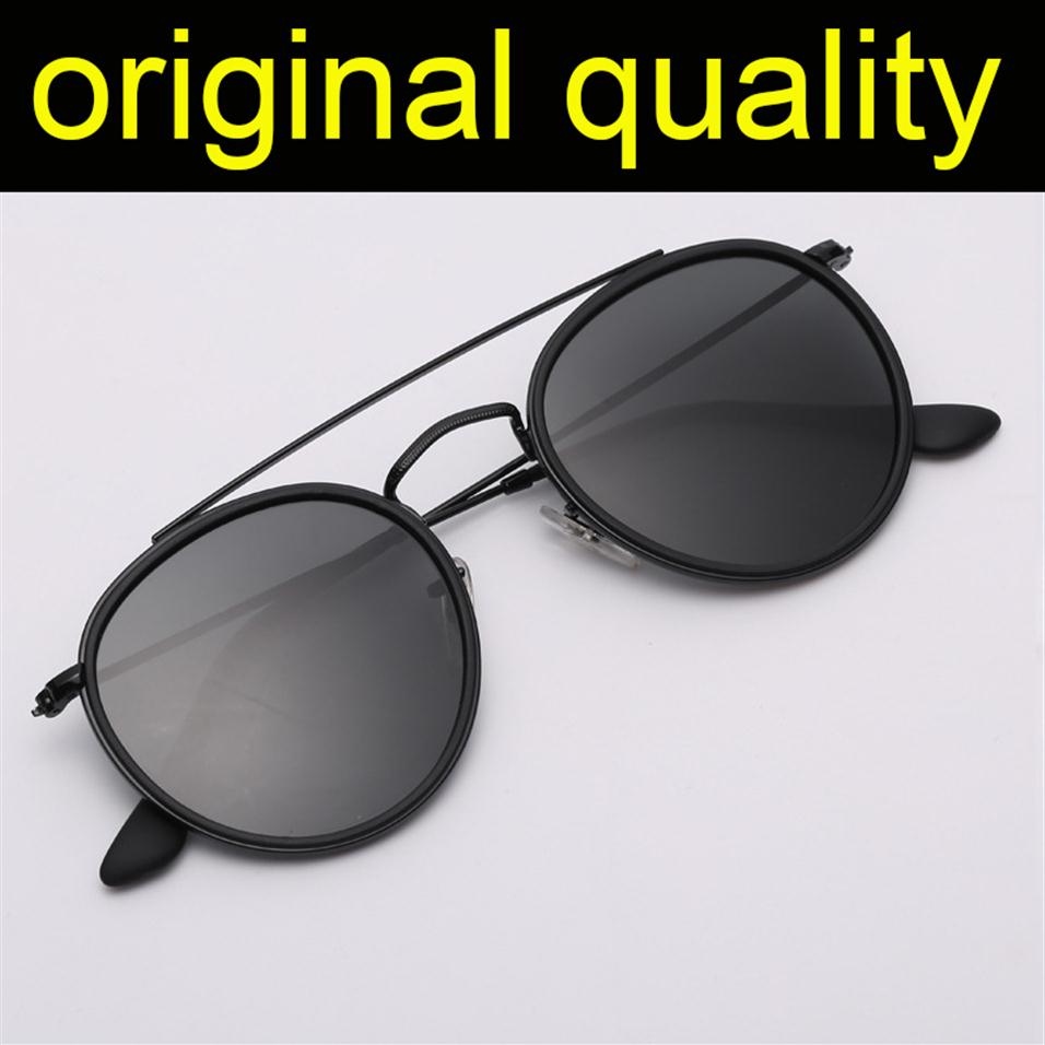 Top Quality Rays Round 3647 Glass Lenses Sunglasses Women Men Gradient Coating Mirror Sun Glasses Men Women Lentes De Sol Gafas260u