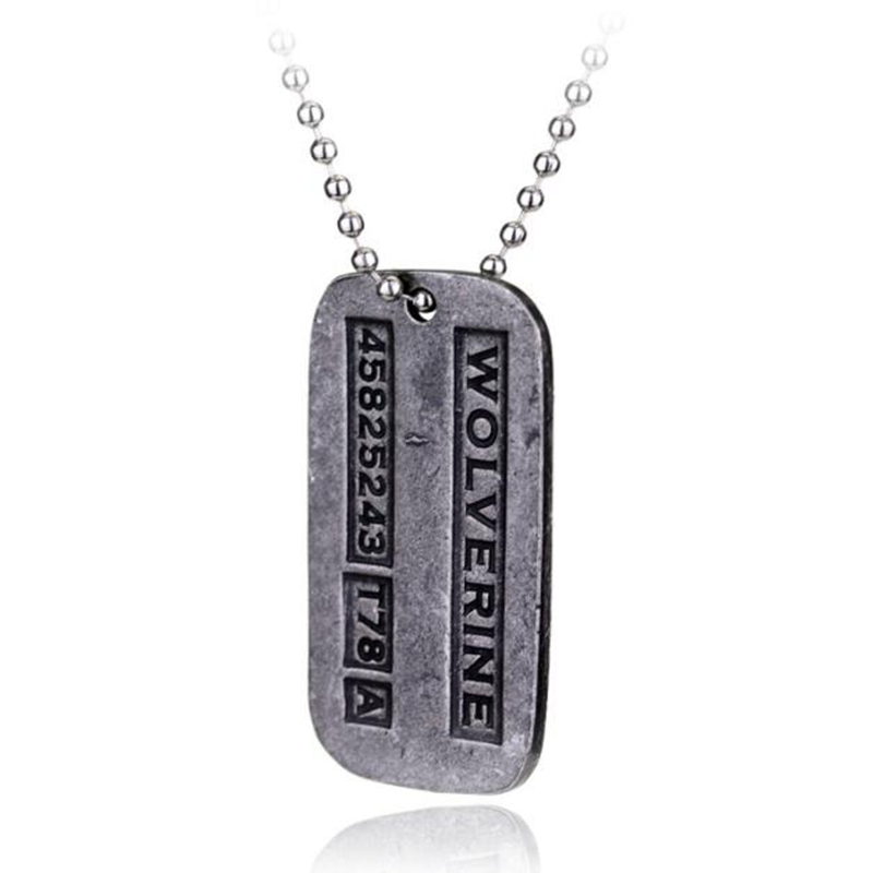 

Wolverine Dog Tag Necklace Movie Periphery Pendants Necklaces Europe America Punk Statement Collar For Men Women Gift Friendship Jewelry New