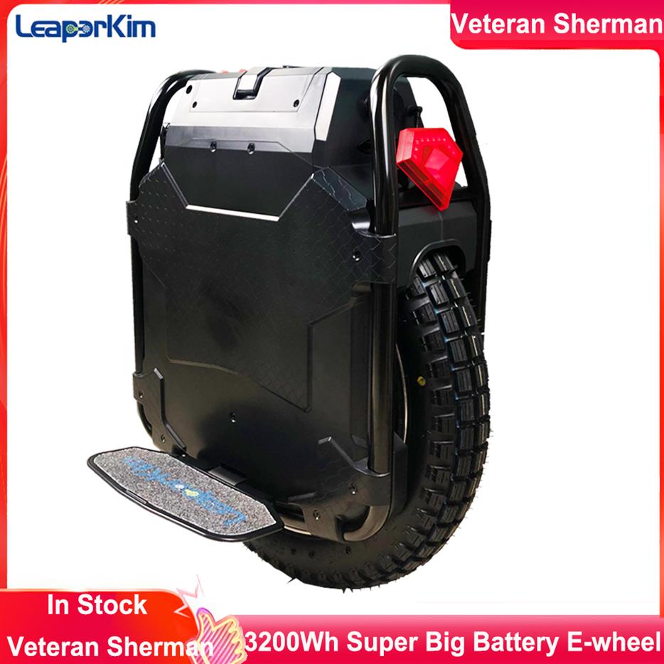 

LeaperKim Veteran sherman MAX Electric unicycle 100.8V 3600Wh motor power 2800W Off-road 20 inch 50E Battery Monster E-unicycle293t