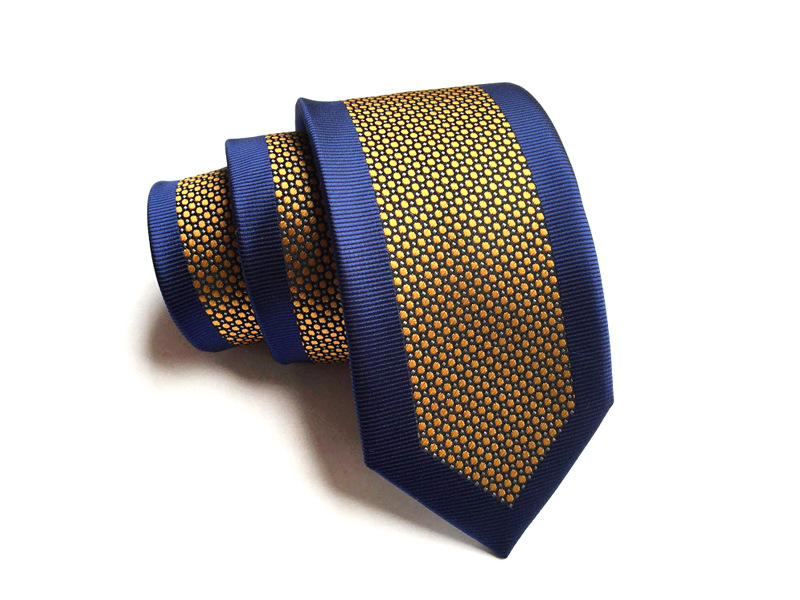 Silk Slim Men Ties Fashion 6cm Skinny Stripe Dot Floral Neck tie for men Woven Formal wear business wedding party 13-image-762813445