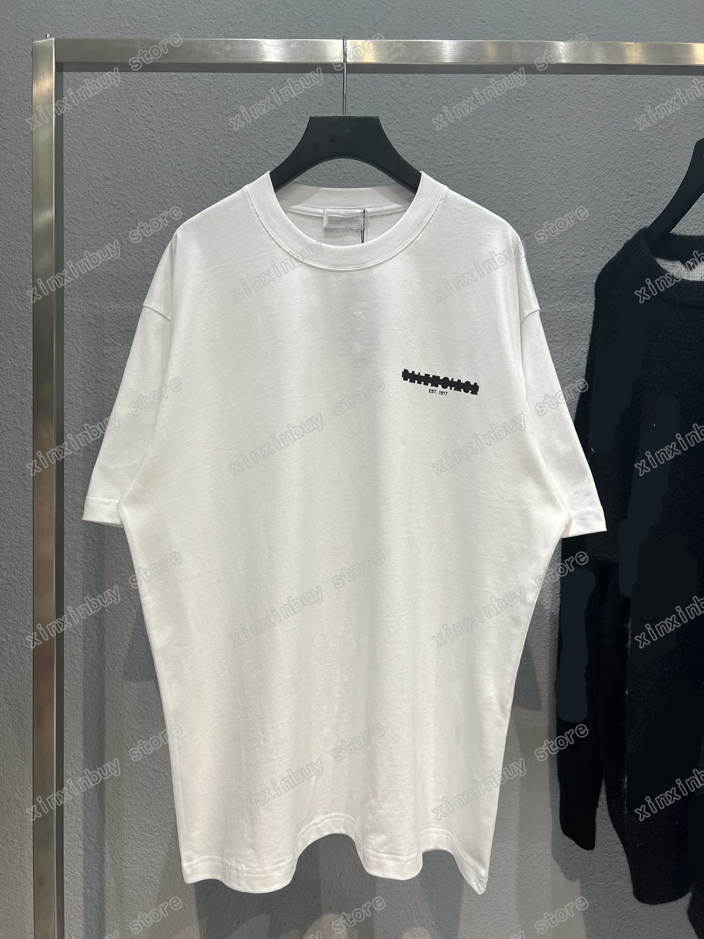 

xinxinbuy Men Women Designers t shirts tee small Seal letter print cotton short sleeve Crew Neck Streetwear white black S-2XL