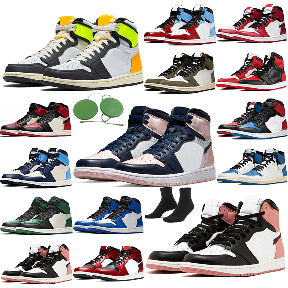 

Jumpman 1 1s Basketball Shoes for men High OG Rebellionaire Bred Patent University Blue Hyper Royal Heritage Obsidian UNC Dark Mocha Sports Women Sneakers Trainers, # 32