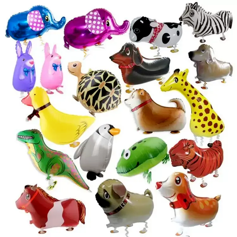 

Walking Pet Balloon Party Supply Animal Helium Aluminum Film Cartoon Balloons Multicolor Lovely forest Animal Birthday Wedding 0423