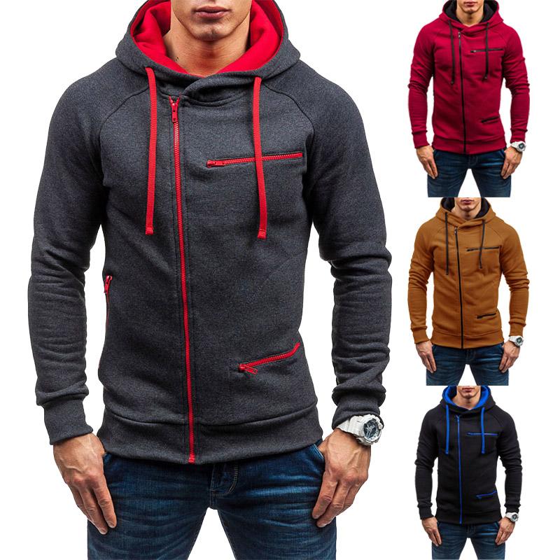 

Men's Hoodies & Sweatshirts Men's Hoodie Zip Up Solid Colored Sweatshirt Hooded Pullovers Daily Non-printing Basic Mens Black Sweatshirt, Camel