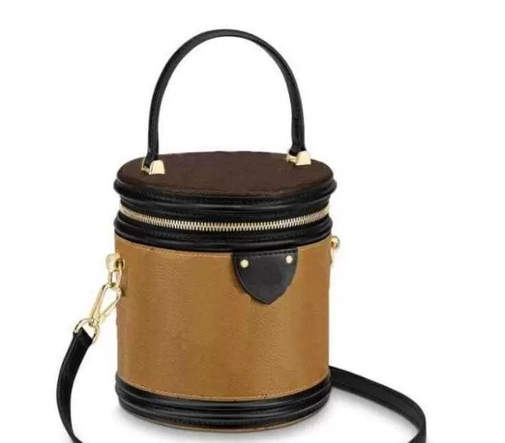 

2022 printed bucket bag high quality leather shoulder strap classic design cross style lady Sylvie