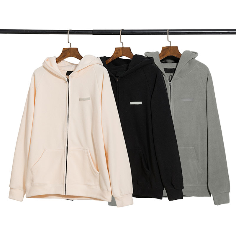 

Men' Fashion Hooded Jackets Fleece Jacket Coats Casual Letter Print Outerwear Winter Warm Zipper Outwear, Beige