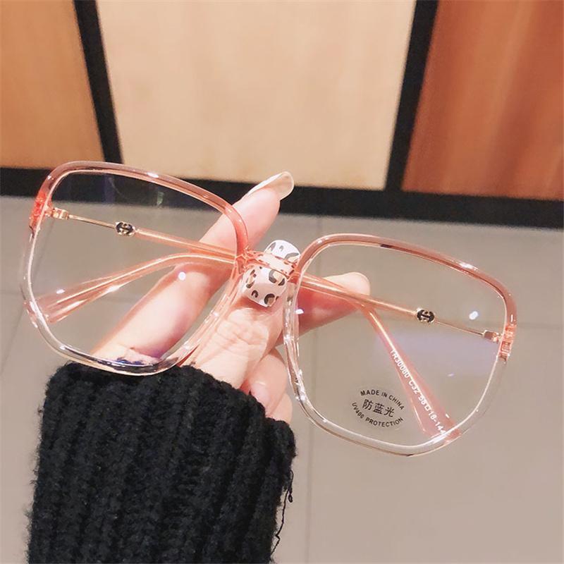 

Fashion Sunglasses Frames GODU Vintage Square Anti-blue Light Eyeglasses For Women 2022 Oversized Gold Black Computer Clear Glasses Frame