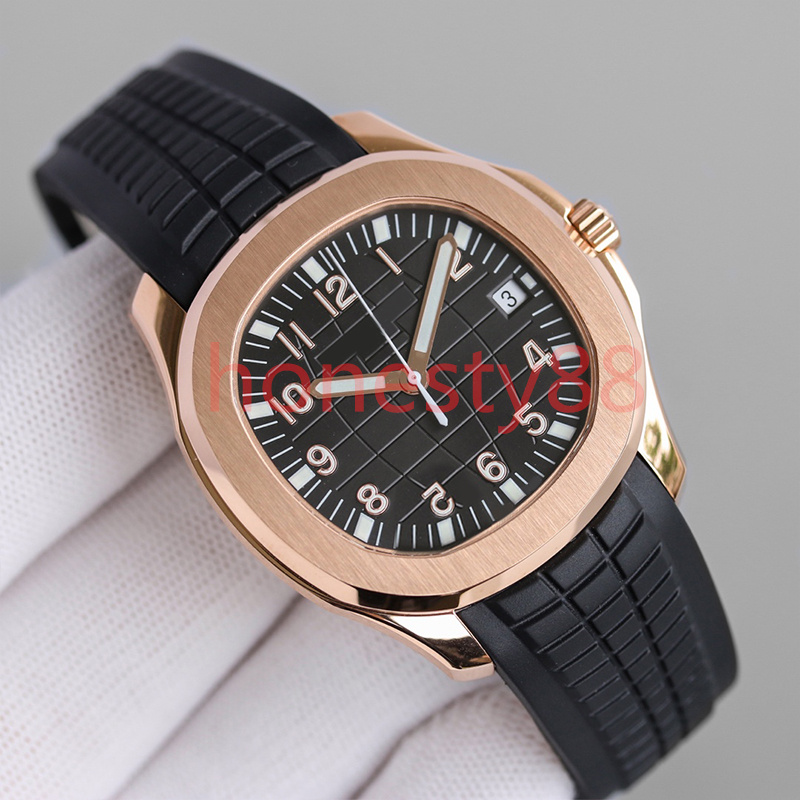 

Mens watches Elegant movement Automatic movement Pat 40mm comfortable rubber strap waterproof luminous quality wristwatches montre de luxe gold watch AQUANAUT