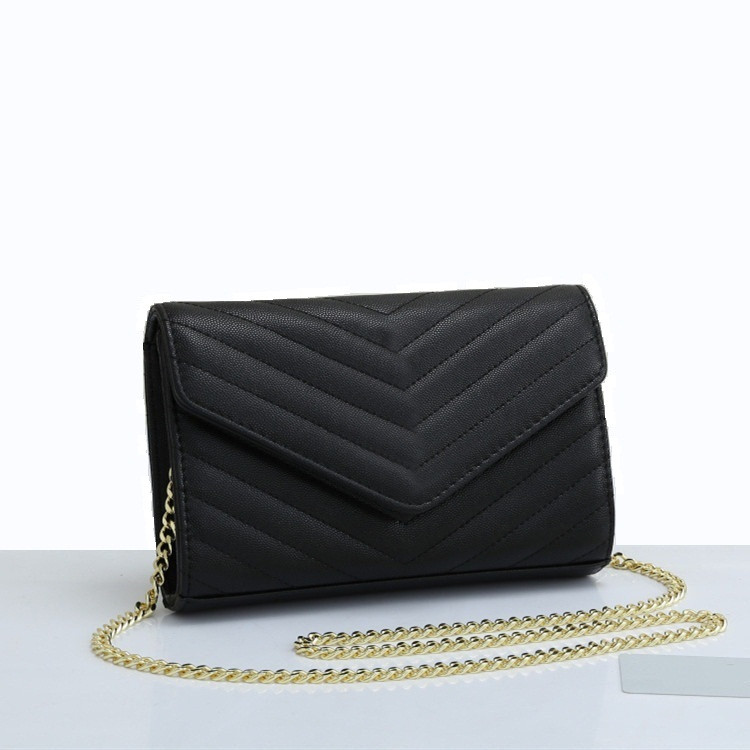 

Fashion Women Luxurys Crossbody Bag Famous Classical Designer Messenger Lady Cross Body Bags Handbag Female Tote Satchel Purse Gold Silver Chain PU Leather