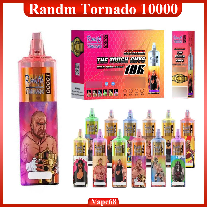 

Original RandM Tornado disposable cigarettes Vape king big vapor 10k puffs Authentic with 1000mah rechargeable battery mesh coil 20ml prefilled