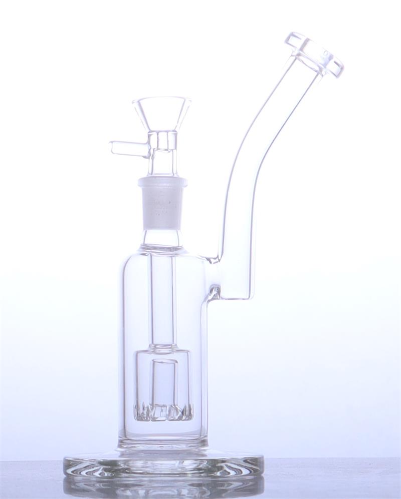 

8 Inch glass bubbler water bong smoke pipe with showerhead shower head and box perc percolator