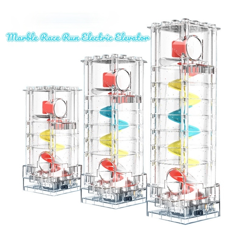 

Marble Race Run Electric Elevator Height Adjustable Spiral Raise Rolling Balls Lift Motor Compatible Large Building Blocks Parts 220715