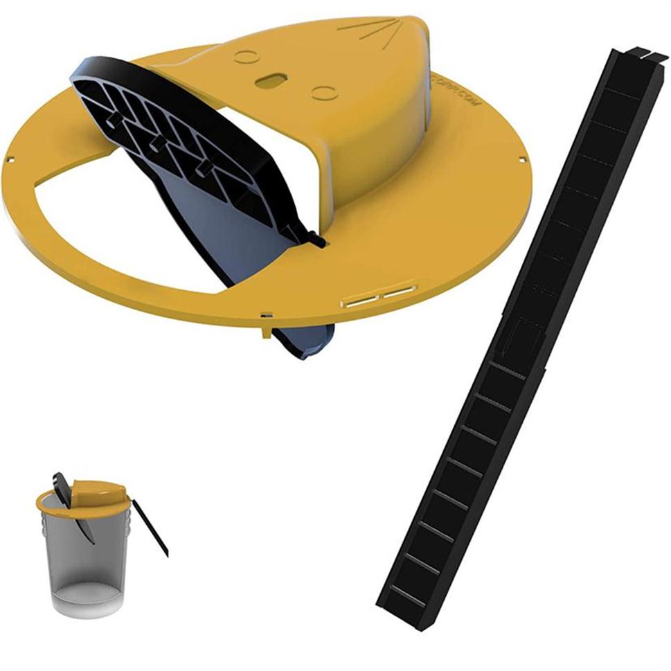 

Rat Trap Flip N Slide Bucket Lid Mouse Control Humane or Lethal Door Style Multi Catch Indoor Outdoor Auto Reset2902266U