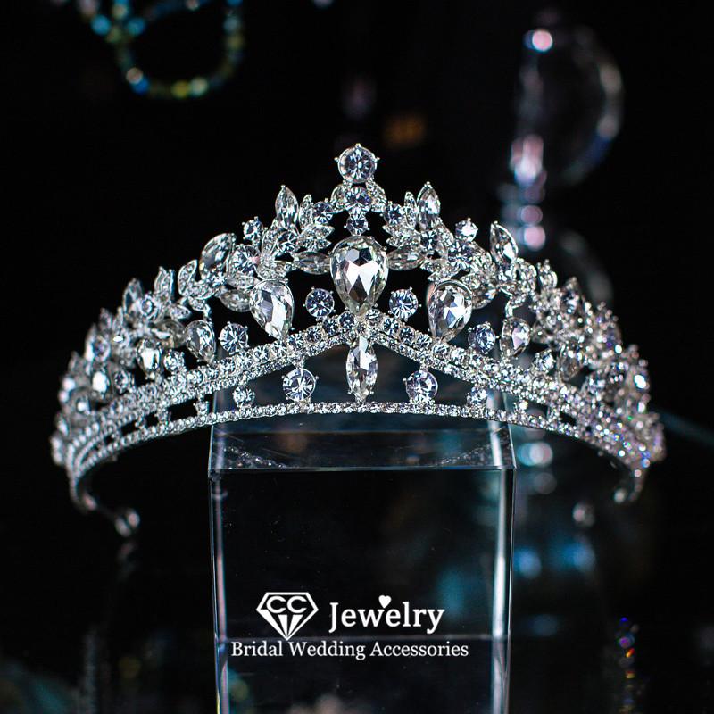

Hair Clips & Barrettes Crystal Crown Women Accessory Wedding Hairband Bridal Headpiece Engagement Jewelry High Quality Tiaras And Crowns QS1