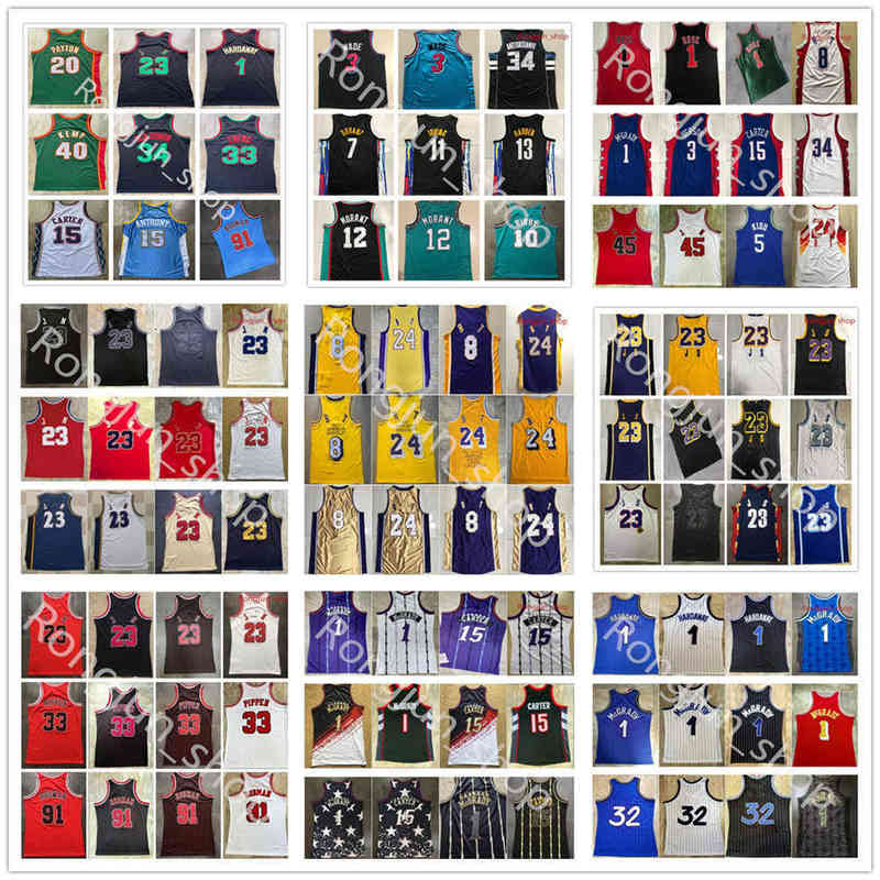 

Mitchell Ness Authentic Stitched Retro Basketball Jerseys Rose Pippen Rodman Iverson Garnett Durant Irving Harden Wade Mutombo McGrady, Picture