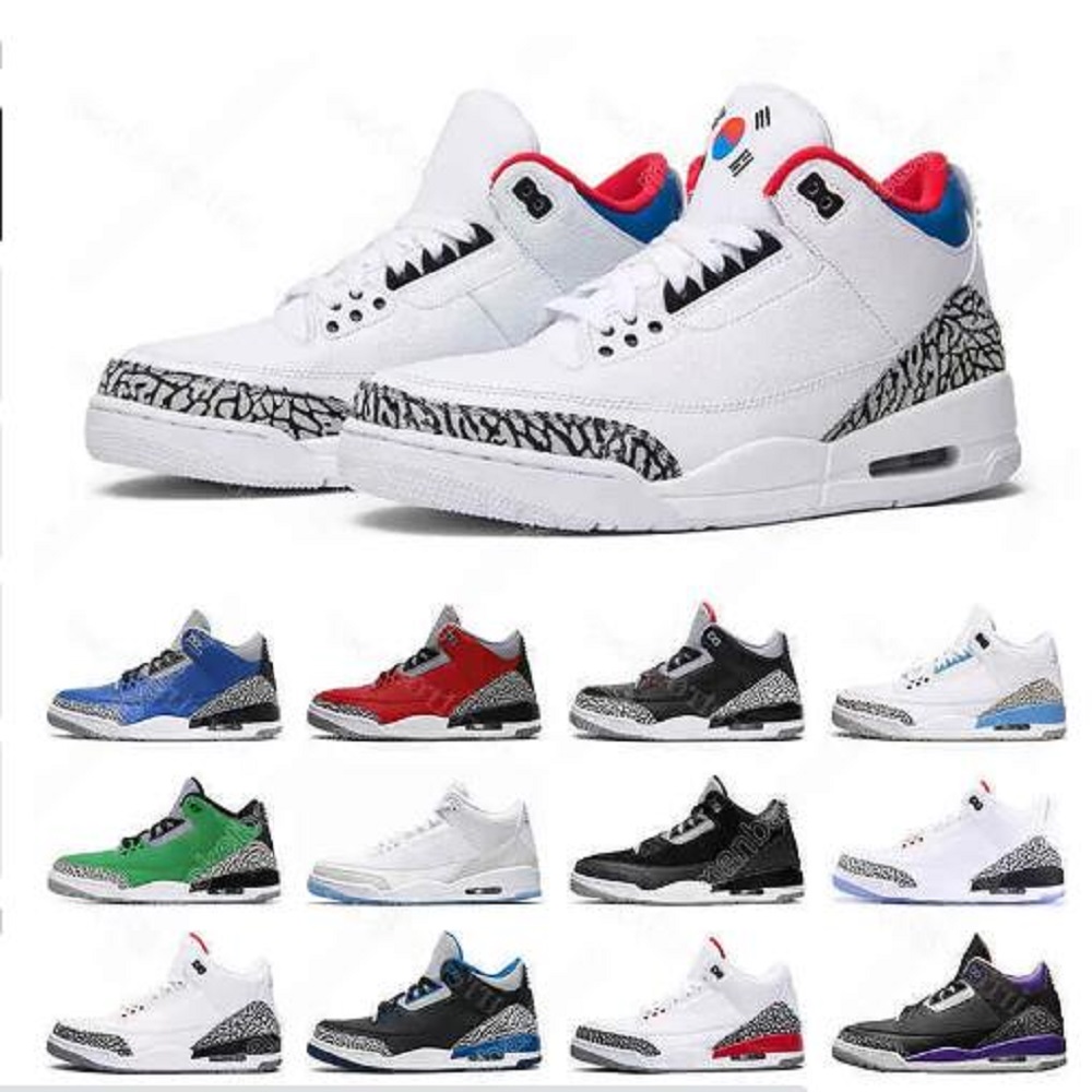 

Jumpman 3 Mens Basketball Shoes 3s Dark Mocha Muslin Kumquat Cardinal Red Black Cement Racer Blue Fragment UNC Cool Grey Georgetown Sneakers shoe, # 4