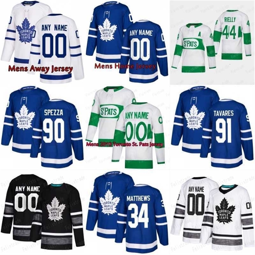 Xfl2020 2019 91 John Tavares Jersey 16 Mitch Marner 34 Auston Matthews Mens Womens Youth Kids Hockey Jerseys