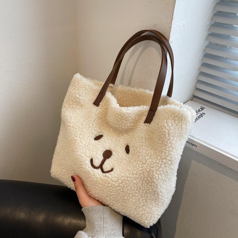

Evening Bags 2022 Minority Wool Bag Lamb Handbag Armpit Shoulder, White