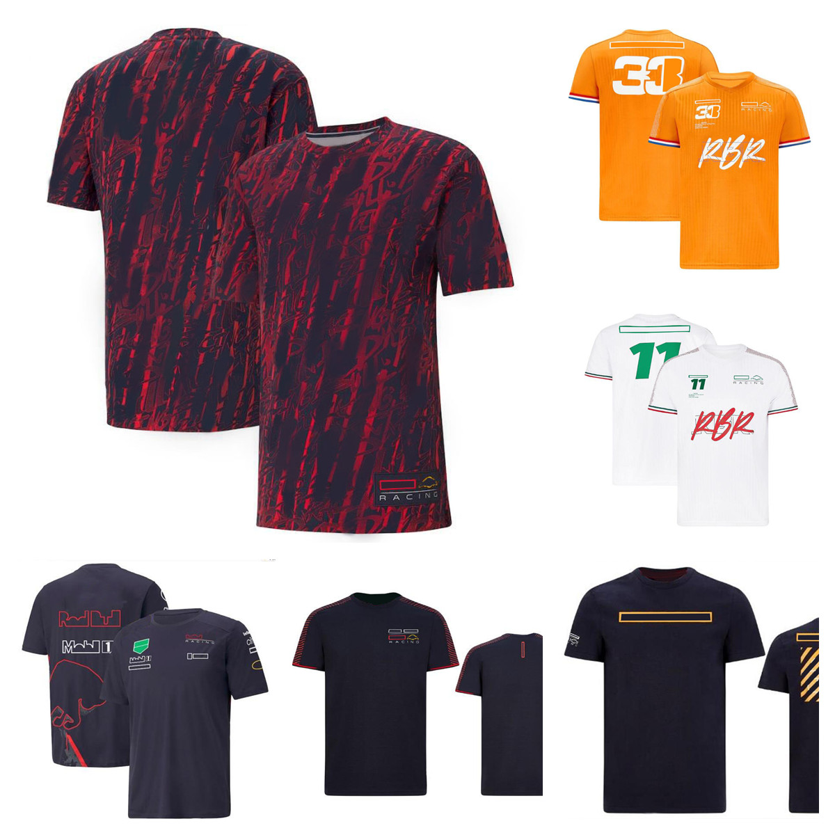 

F1 Formula One racing T-shirt 2022 summer short-sleeved shirt with the same custom