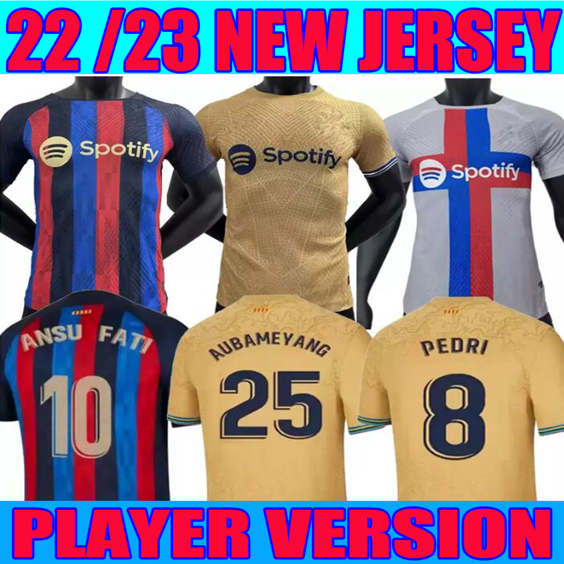 

Player version ANSU FATI PEDRI Camisetas de football soccer jersey barcelonas 22 23 LEWANDOWSKI MEMPHIS GAVI ADAMA FERRAN RAPHINHA 2022 2023 F. DE JONG DEST shirt men, 22/23 player home