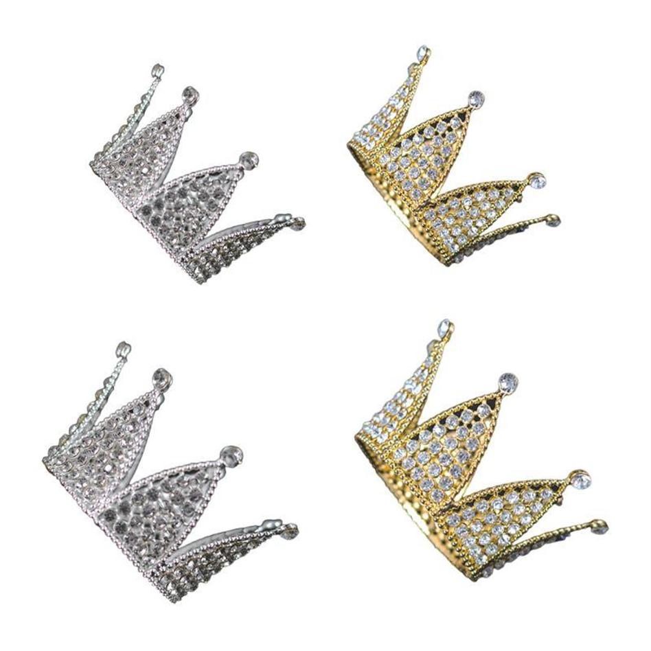 

Baby Hexagon Luxury Rhinestone Crown Mini Tiara Wedding Hair Accessories Princess Girls Birthday Party Headband Decor268u, Sliver