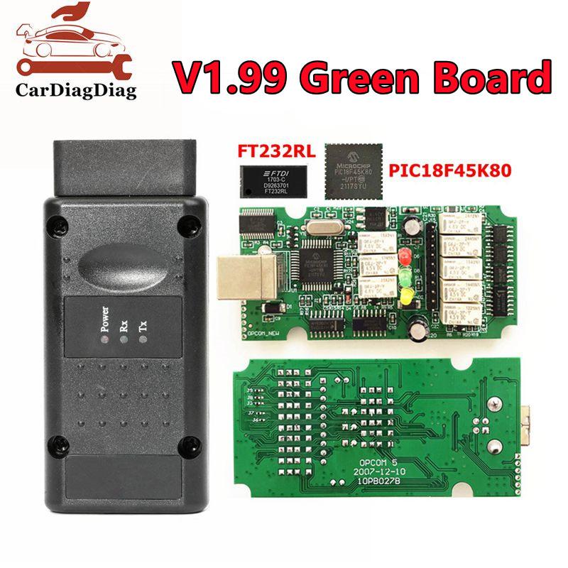 

Diagnostic Tools OPCOM V5 For OP COM 1.99 Car OP-COM V1.99 PIC18F458 CAN BUS OBD OBD2 Auto