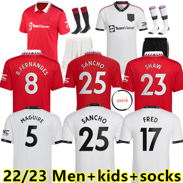 

Men kids socks 22 23 SANCHO soccer jerseys Fans Player version BRUNO WOMEN MANS UTDS FERNANDES LINGARD SHEW RASHFORD GREENWOOD football top shirt, 22/23 home adult socks