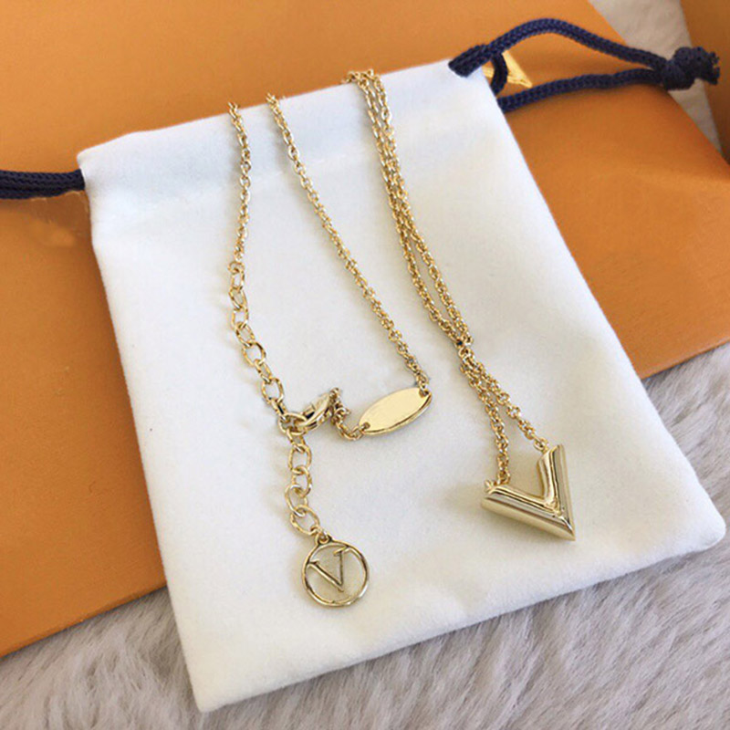

Jewelry Designer Pendant Necklace For Women Men Designers Necklaces Gold Chain Party Wedding Gift Lovers Luxury Letter L Box Nice