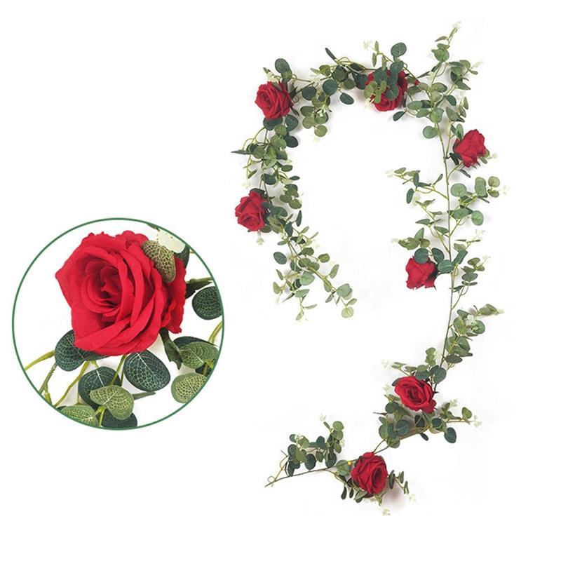 

Decorative Flowers & Wreaths Artificial Rose Vine 6.40ft Hanging Flower Fake Garland Plants Decor For Wedding Party Events, Type 1
