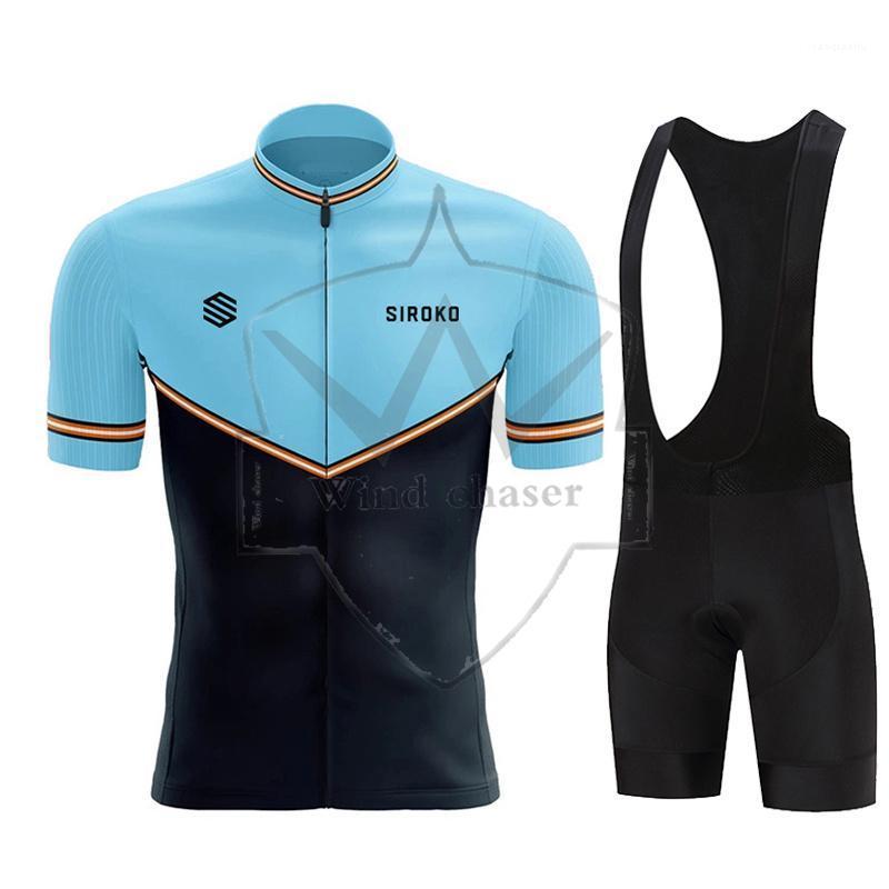 Racing Sets SIROKO 2022 Team Cycling Jersey Suit Shirts Bike Set MTB Ciclismo Ropa Jacket Bib Shorts Maillot Bicycle Kit Hombres-image-758180522