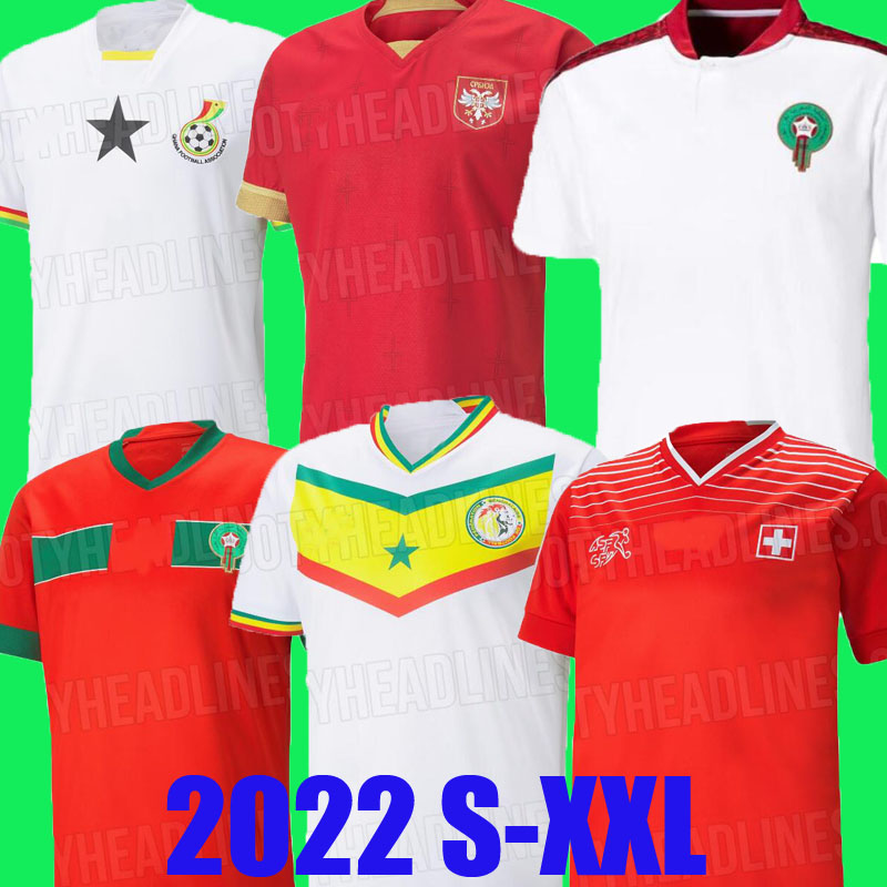 

2022 2023 Morocco soccer jerseys home Senegal MANE Hakimi Ghana 22 23 Switzerland KOULIBALY camiseta Serbia Ziyech national team KOUYATE football uniforms shirts, Home 10th title
